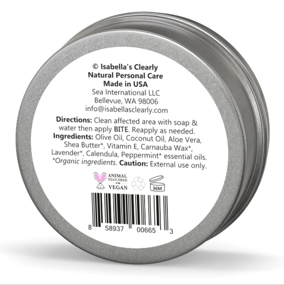Isabella's Clearly BITE Soothing After-Bite Skin Balm (1.6) NIB - Picture 5 of 5